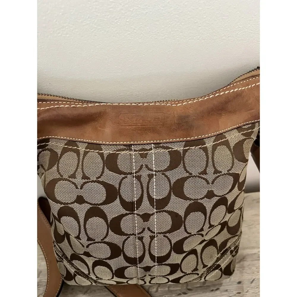 Coach Vintage Y2K F061-10402 Signature Jacquard Monogram Crossbody Bag